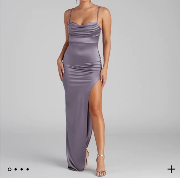 Windsor Dresses & Skirts - High slit satin dress